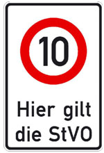 Hier gilt die StVO Schild