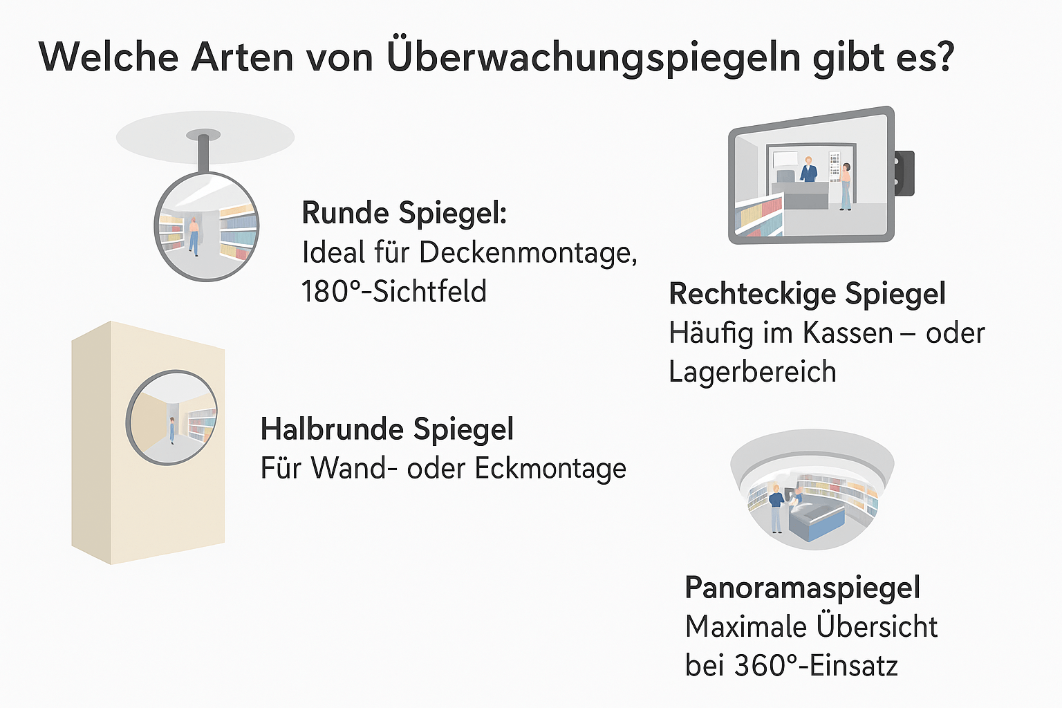 Arten von Überwachungsspiegeln