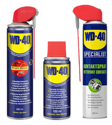 Trio aus WD-40 Smart Straw, WD-40 und WD-40 Kontakspray