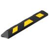 Parkplatzbegrenzung aus Recylinggummi mit gelben Reflexstreifen und integriertem Tragegriff