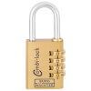 Burg Wächter Zahlen - Vorhangschloss Combi Lock 80 40 M massiver Messingkörper mit verstellbarem Zahlenschloss