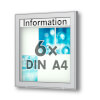 Planus 65 E Wand - Schaukasten eckig Format für 6 × DIN A4 Blätter
