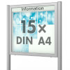 Planus 65 E Freistehender Schaukasten eckig Format für 15 × DIN A4 Blätter