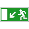 Rettungsschild - nachleuchtend Rettungsweg links abwärts