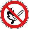 Verbotsschild Keine offene Flamme, Feuer, offene Zündquelle und Rauchen verboten