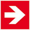 Brandschutzschild - nachleuchtend Richtungsangabe rechts bzw. links