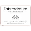 Hinweisschild Fahrradraum -  Nur für Fahrräder