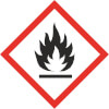 GHS - Gefahrensymbol 02 Flamme Gefahrstoffetikett Folie selbstklebend