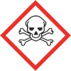 GHS - Gefahrensymbol 06 Totenkopf Gefahrstoffetikett Folie selbstklebend