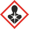 GHS - Gefahrensymbol 08 Gesundheitsgefahr Gefahrstoffetikett Folie selbstklebend