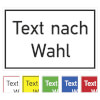 Folienschild, mit Text nach Wahl Grundfarbe weiß, Schrift schwarz, 