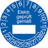 Prüfplakette - Elektr. geprüft gemäß 23-28 [23-28]