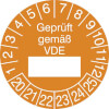 Prüfplakette - Geprüft gemäß VDE 20-25 [20-25]