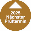 Jahresprüfplakette - Nächster Prüftermin in Jahresfarbe