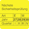 Prüfplakette Nächste Sicherheitspr. 27-30 [27-30]