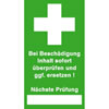 Prüfsiegel - Erste Hilfe aus Dokumentenfolie,  9 Stück auf Bogen