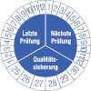 Prüfplaketten - Qualitätssicherung blau / weiß