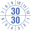 Halbjahres Prüfplakette 30 [30]
