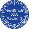 Geprüft nach DGUV Vorschrift 3, 23-28 [23-28]