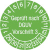 Geprüft nach DGUV Vorschrift 3, 29-34 [29-34]