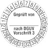 Geprüft von nach DGUV Vorschrift3, 27-36 [27-36]