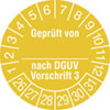 Prüfplakette Geprüft von_ nach DGUV Vorschrift 3