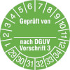 Geprüft von nach DGUV Vorschrift3, 29-34 [29-34]