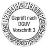 Prüfplakette Geprüft nach DGUV Vorschrift 3