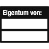 Inventaretiketten Eigentum von: 