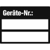 Inventaretiketten Geräte - Nr.: 