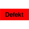 Qualitätskennzeichnungsetiketten Text: Defekt