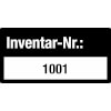 Inventaretiketten Inventar - Nr.: 