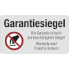 Garantiesiegel Garantie erlischt bei beschädigtem Siegel