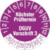 Prüfplakette Nächster Prüftermin DGUV Vorschrift 3