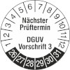 Prüfplakette Nächster Prüftermin DGUV Vorschrift 3