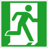 Rettungsschild - nachleuchtend Rettungsweg Notausgang rechts