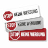 Hinweisschild Stop keine Werbung