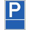 Parkplatzschild Symbol: P, mit Freifläche zur Selbstbeschriftung