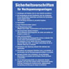 Sicherheitsaushang Sicherheitsvorschriften für Hochspannungsanlagen