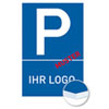 Individuell gefertigtes Parkplatzschild PVC - Hartschaumplatte 3, 0 mm weiß, Ecken spitz, ohne Bohrung