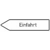 Innerbetrieblicher Wegweiser links Einfahrt