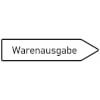 Innerbetrieblicher Wegweiser rechts Warenausgabe