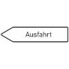 Innerbetrieblicher Wegweiser links Ausfahrt