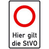 Verkehrsschild / Betriebs -  u. Privatkennzeichnung StVO - Zeichen:  Zulässige Höchstgeschwindigkeit ...