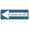 Verkehrsschild nach StVO - Nr. 220 - 10 Einbahnstraße linksweisend