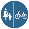 Verkehrsschild nach StVO / Typ 1,  Nr. 241 - 31 Getrennter Fuß -  und Radweg