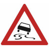 Verkehrsschild nach StVO - Nr. 114 Schleudergefahr bei Nässe oder Schmutz