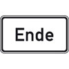 Zusatzzeichen nach StVO - Nr. 1012 - 31 Ende