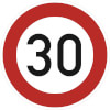 Verkehrsschild Zulässige Höchstgeschwindigkeit 30 km / h VZ: 274 - 30