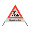 Symbol Baustelle, Text Kanalarbeiten [27]